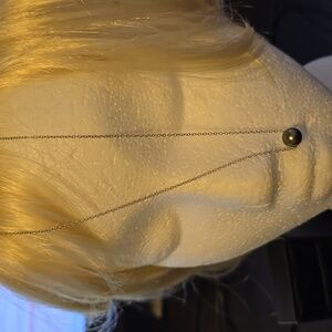 Beautiful radium plated Grey pearl solitaire necklace